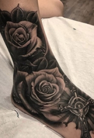 点刺纹身 多款简单线条纹身点刺技巧黑灰纹身图案