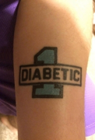 几何元素纹身 男生手臂上数字和英文纹身图片