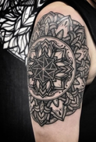 梵花纹身 多款点刺纹身素描梵花纹身图案