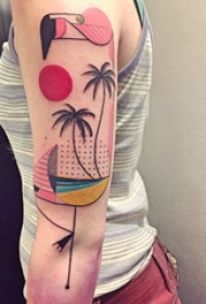 几何 纹身图案 多款简单线条纹身彩绘欧美几何纹身图案