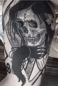 素描纹身 多款素描纹身黑色简单线条纹身图案