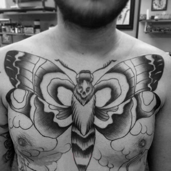 黑灰纹身  创意满分的黑灰色昆虫纹身图案