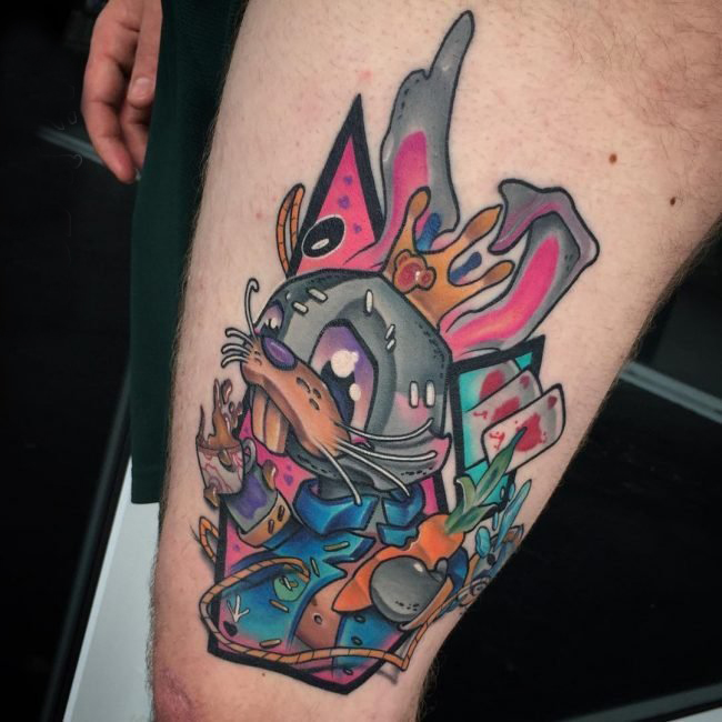 纹身 涂鸦  创意百变的涂鸦纹身图案