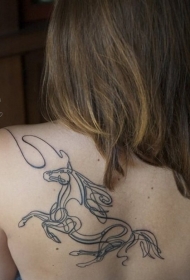 马 纹身   飞奔疾驰的骏马纹身图案