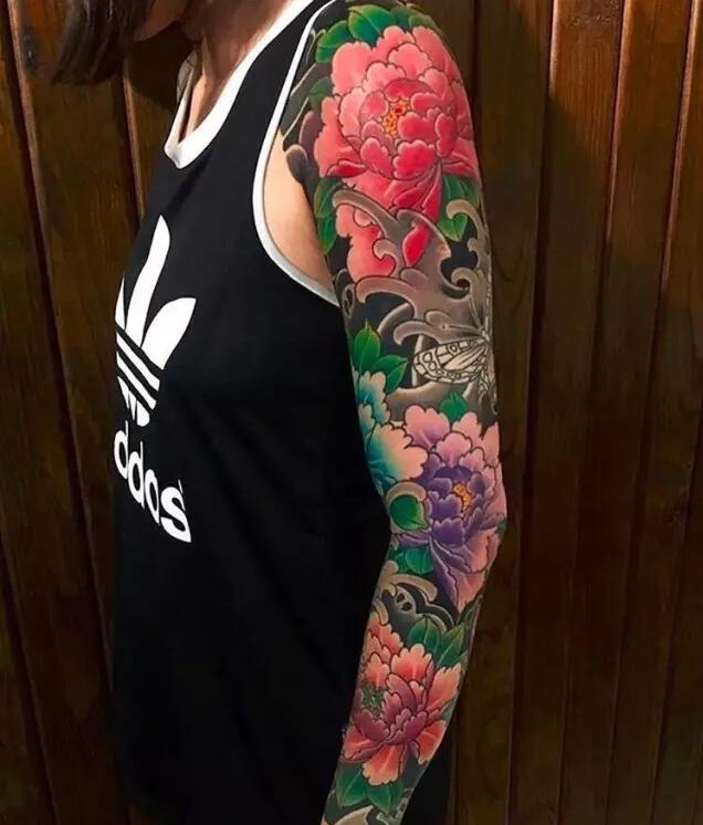 国花牡丹各部位纹身图案