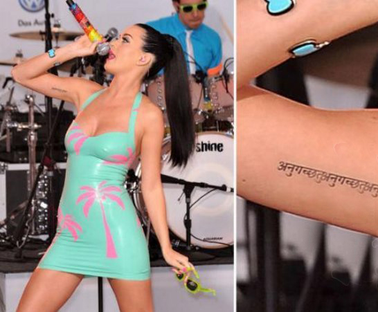 泰文纹身图片 明星手臂上黑色的泰文纹身图片