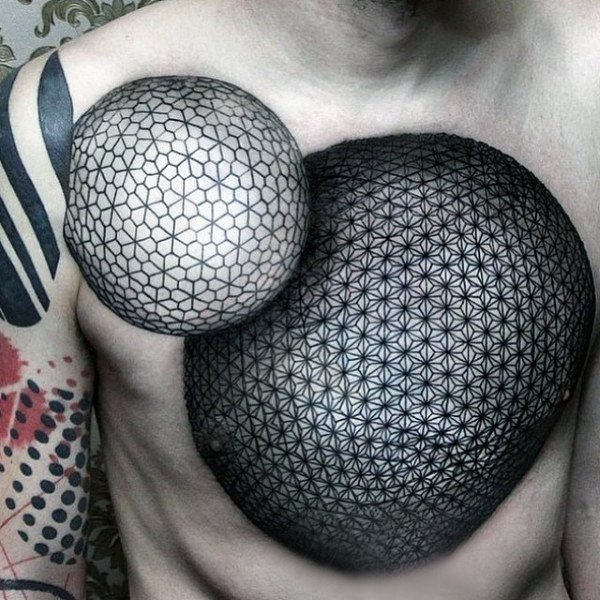 抽象线条纹身  趣味百变的抽象线条纹身图案