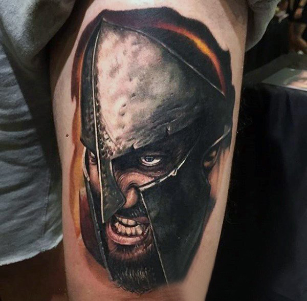 罗马战士纹身  霸气十足的罗马战士纹身图案