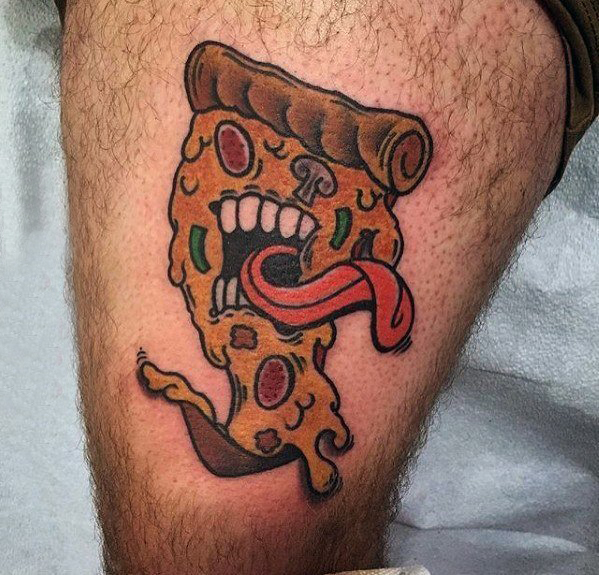 披萨纹身图案  十分美味可口的披萨纹身图案