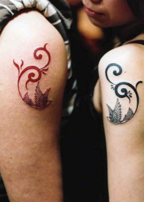 情侣纹身   格外充满爱意的情侣纹身图案