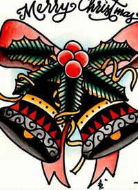 彩色铃铛纹身手稿