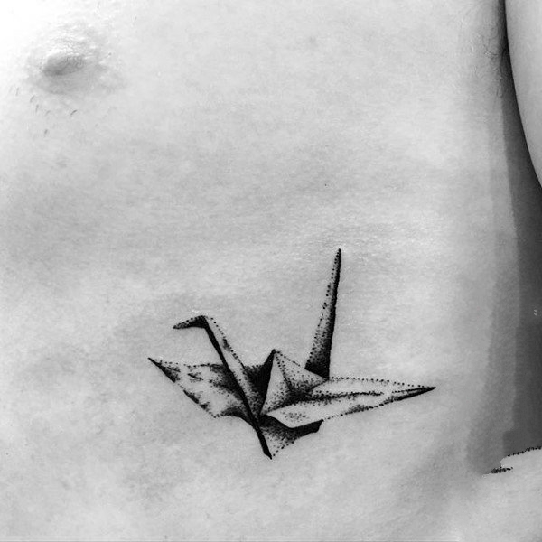 几何元素纹身  折纸风格的几何元素纹身图案