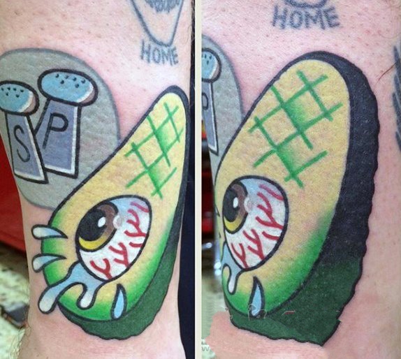 各式各样的食物纹身图案