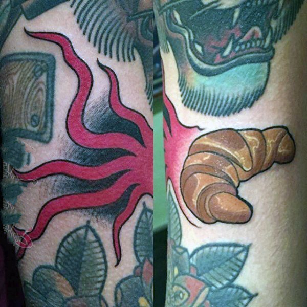 各式各样的食物纹身图案