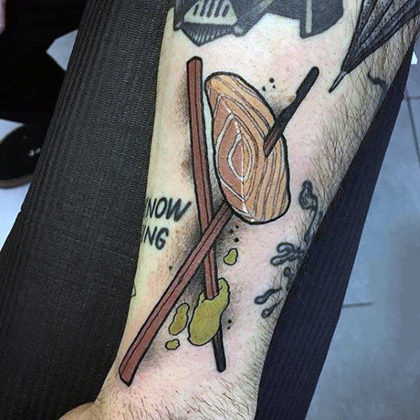 各式各样的食物纹身图案