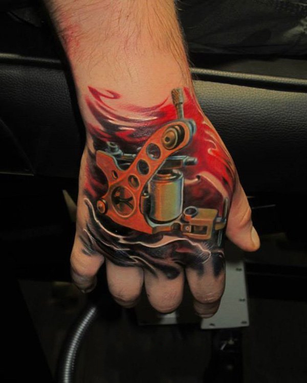 手背纹身  创意而又别样的手掌手指手背纹身图案