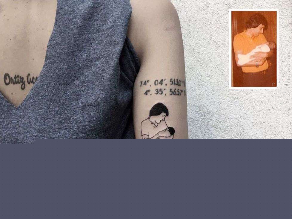 把照片纹在身上   极具纪念性的照片纹身图案