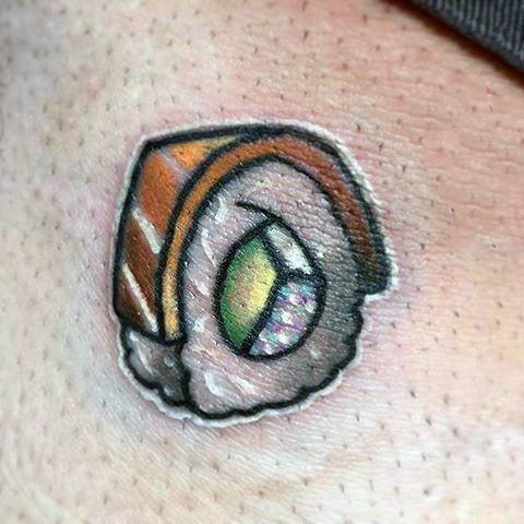 食物纹身  多款彩色简单的寿司纹身图案