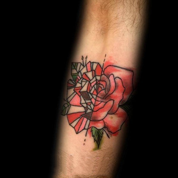 玫瑰花纹身图案  光彩耀人的玫瑰花纹身图案