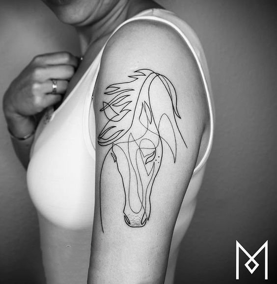 纹身 马  多款设计别样的马纹身图案