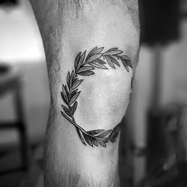 叶子纹身  经络分明的叶子纹身图案