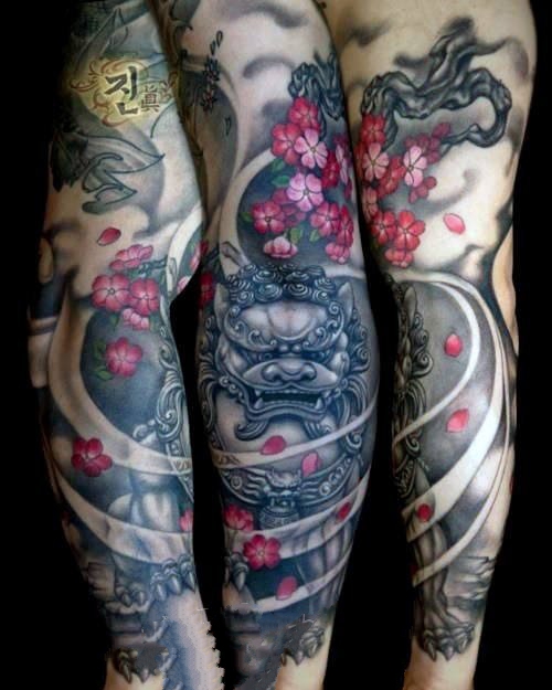 樱花纹身   风格百变的樱花纹身图案