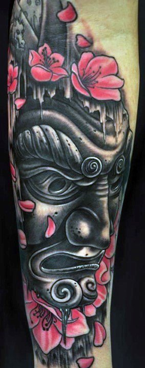 樱花纹身   风格百变的樱花纹身图案