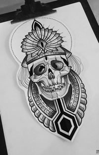 嘎巴拉手稿纹身