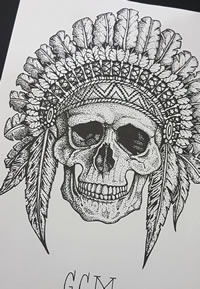 嘎巴拉手稿纹身