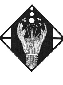 灯泡黑灰纹身手稿