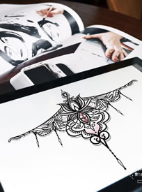 梵花纹身手稿