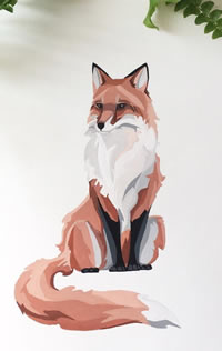 狐狸色彩纹身手稿
