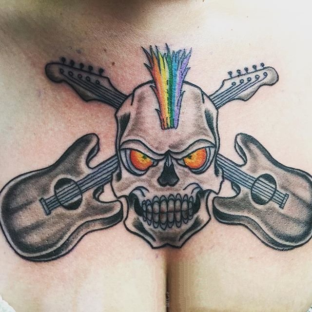 音乐纹身图案   创意表达的乐器纹身图案