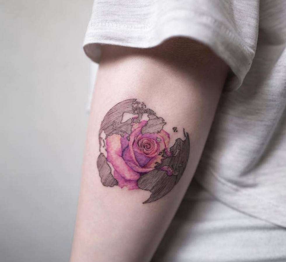 小清新 纹身   多款靓丽的小清新纹身图案