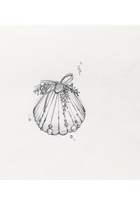 贝壳纹身手稿纹身