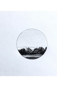 几何黑灰风景手稿图案