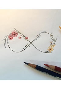 无限花环纹身手稿