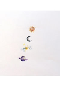 星球月亮简约手稿