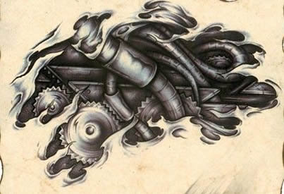 神兽手腕霸气纹身艺术手稿图片