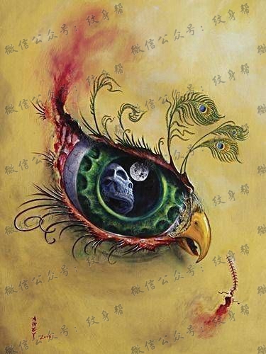 个性眼睛纹身图案手稿大全