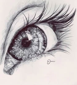 美式眼睛刺青手稿纹身素材图案