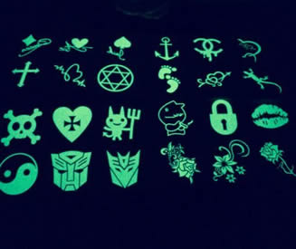 精致小巧的夜光纹身手稿图片
