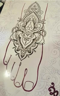 脚部纹身手稿集图片