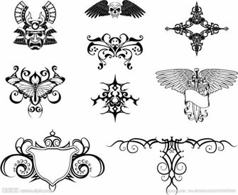 简约好看几何纹身手稿图案