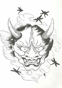 霸气十足的般若纹身素材手稿
