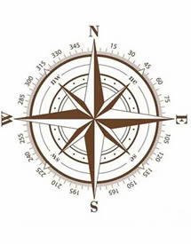 指南针个性纹身手稿素材