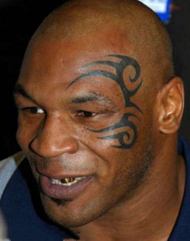 脸部纹身图案  时尚而又别致的脸部纹身图案