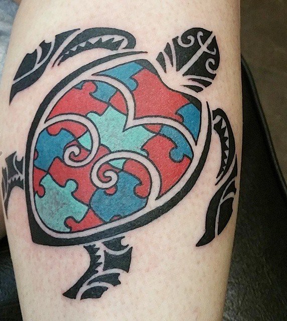 乌龟纹身图案  多款设计别致的乌龟纹身图案