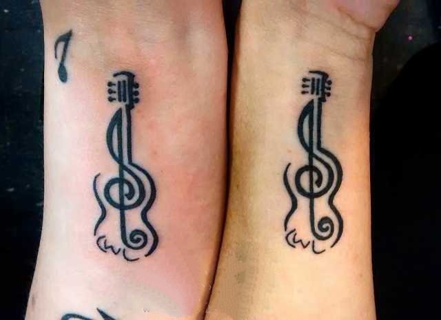 音乐纹身图案  别致而又时尚的音乐纹身图案