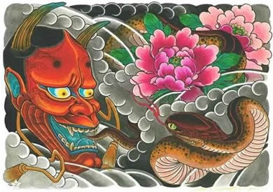 恐怖般若纹身手稿